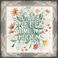 Framed 'Wildflower Vibes V' border=