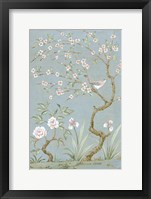 Spring Mural I Blue Framed Print