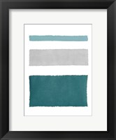 Framed Painted Weaving IV Blue Green
