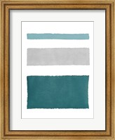 Framed Painted Weaving IV Blue Green