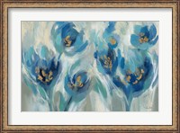 Framed Blue Fairy Tale Floral III