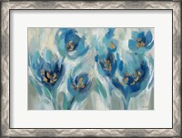 Framed Blue Fairy Tale Floral III