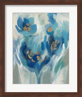 Framed Blue Fairy Tale Floral II