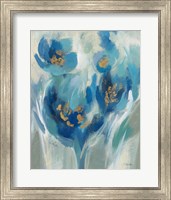 Framed Blue Fairy Tale Floral II