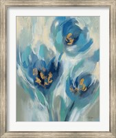 Framed Blue Fairy Tale Floral I