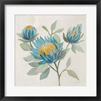 Field Floral II Blue Framed Print