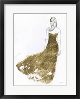 Gold Dress I Framed Print