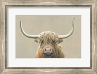 Framed Highland Cow Neutral