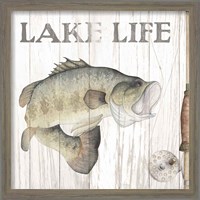 Framed 'Lake Fishing II' border=