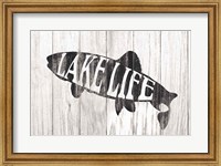 Framed Lake Life Sign