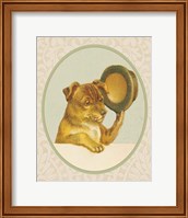 Framed Dog with Hat I