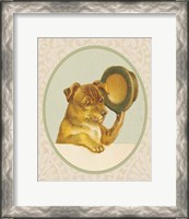 Framed 'Dog with Hat I' border=