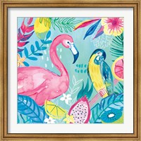 Framed Fruity Flamingos IV