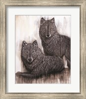 Framed Wolf Pair