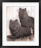 Framed Wolf Pair
