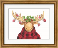 Framed Christmas Moose
