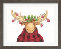 Framed Christmas Moose