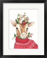 Christmas Goat Framed Print