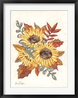 Framed Sunflower Fall Foliage