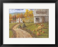 Framed Harvest Pumpkin Farm