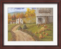 Framed Harvest Pumpkin Farm