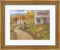 Framed Harvest Pumpkin Farm