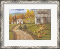 Framed Harvest Pumpkin Farm