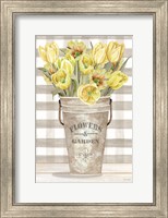 Framed Yellow Tulips I