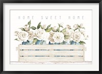 Framed Home Sweet Home Roses