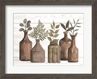 Framed Cappuccino Bottles II