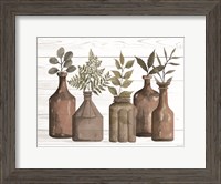 Framed Cappuccino Bottles II