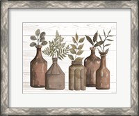 Framed Cappuccino Bottles II