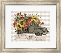 Framed Welcome Fall Truck