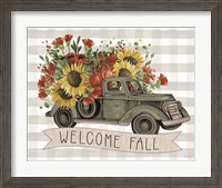 Framed Welcome Fall Truck