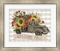 Framed Welcome Fall Truck