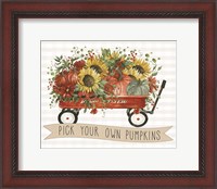 Framed Pick Your Own Pumpkins Wagon