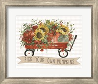 Framed Pick Your Own Pumpkins Wagon
