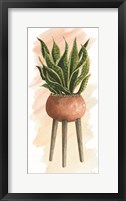 Plant Stand Pot of Flowers II Framed Print