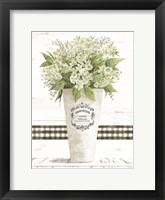 White Hydrangea Framed Print