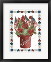 Patriotic Flowers Framed Print