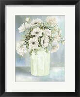 White Blooms II Framed Print