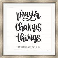 Framed Bathroom Prayer Changes Things II