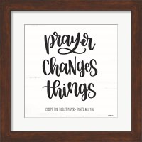 Framed Bathroom Prayer Changes Things II