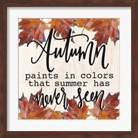 Framed Autumn Paints in Colors