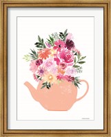 Framed Floral Teapot