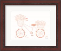 Framed Pink Flower Bike