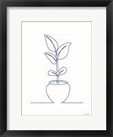 One Line Plant II Framed Print