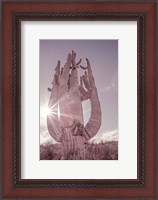 Framed Dusty Desert Saguaro