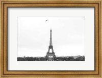 Framed Birds View of Paris Crop I