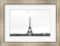 Framed Birds View of Paris Crop I